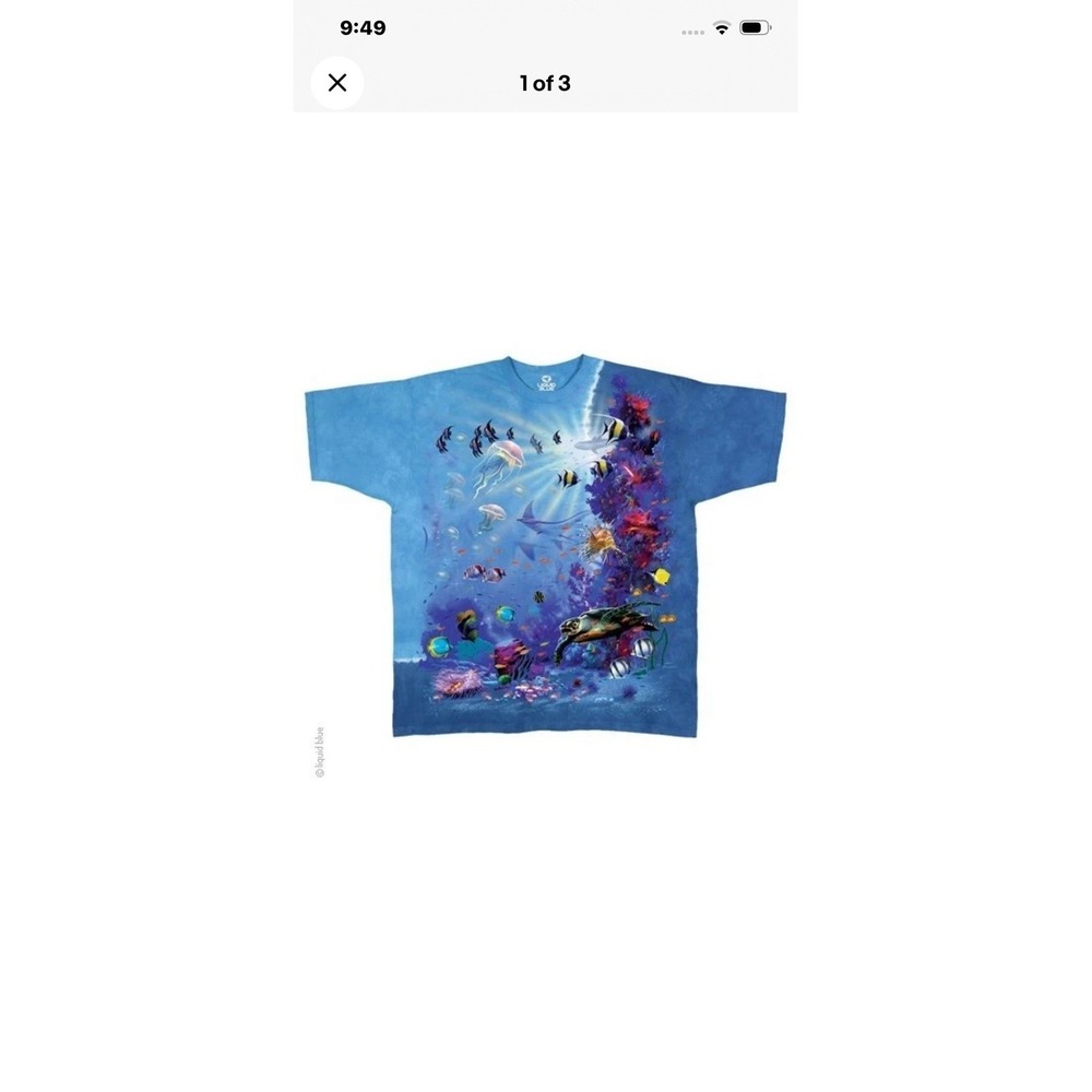 Liquid Blue TROPICAL REEF Tie-Dye T-Shirt Medium NEW SEALED